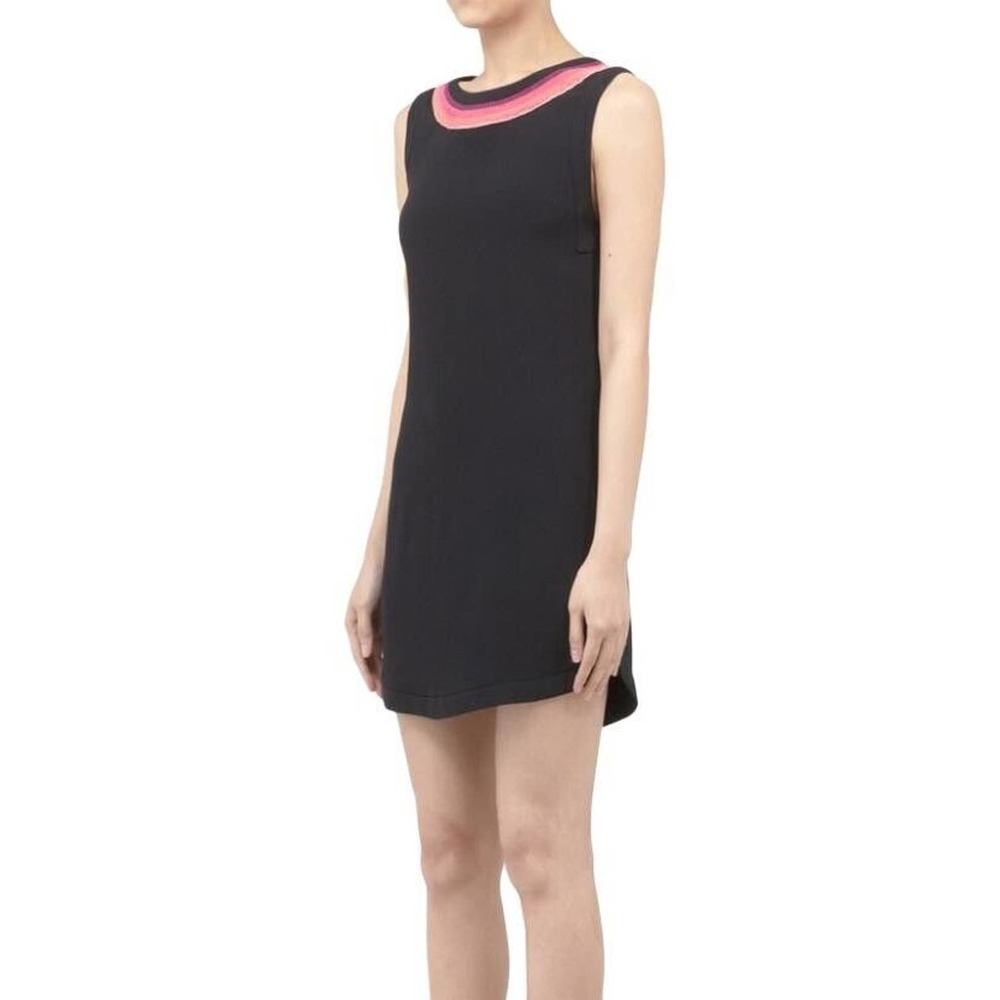 Sandro Black Dress Chain Embellished Neck Sleeveless Shift Mini Back Zip… - Picture 1 of 7